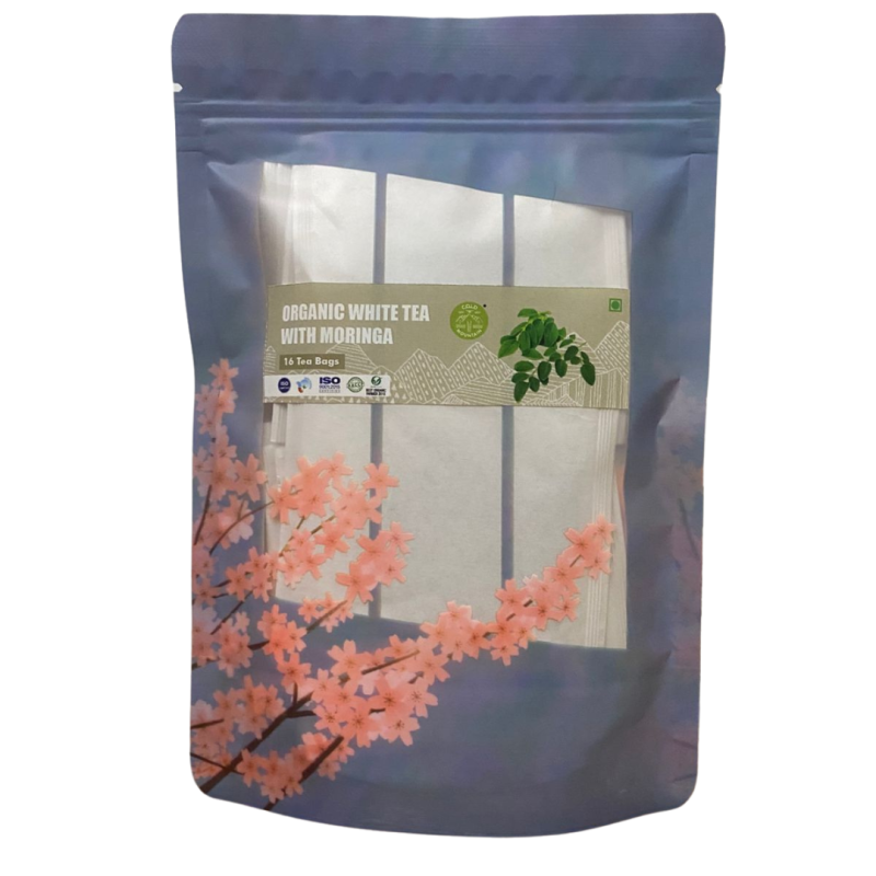 Cold Mountain Organic White Tea With Moringa 16 Tea Bags