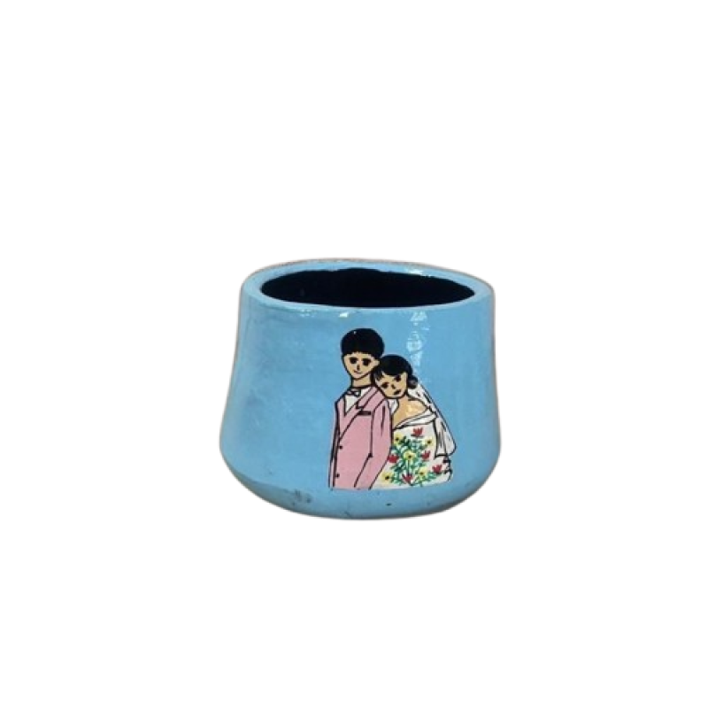 Couple hand painted pottery from Manipur - Mama Loves Flowers
