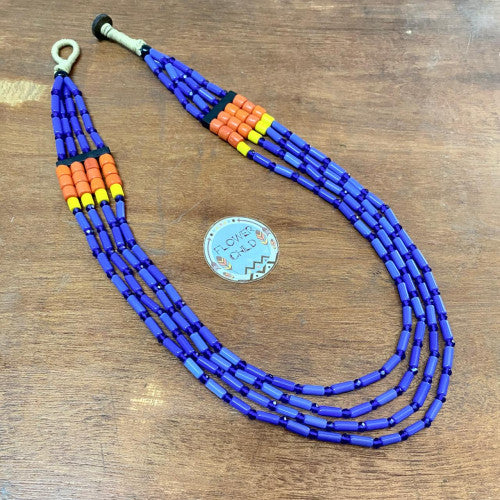 Flowerchild Blue Boho Necklace Piece