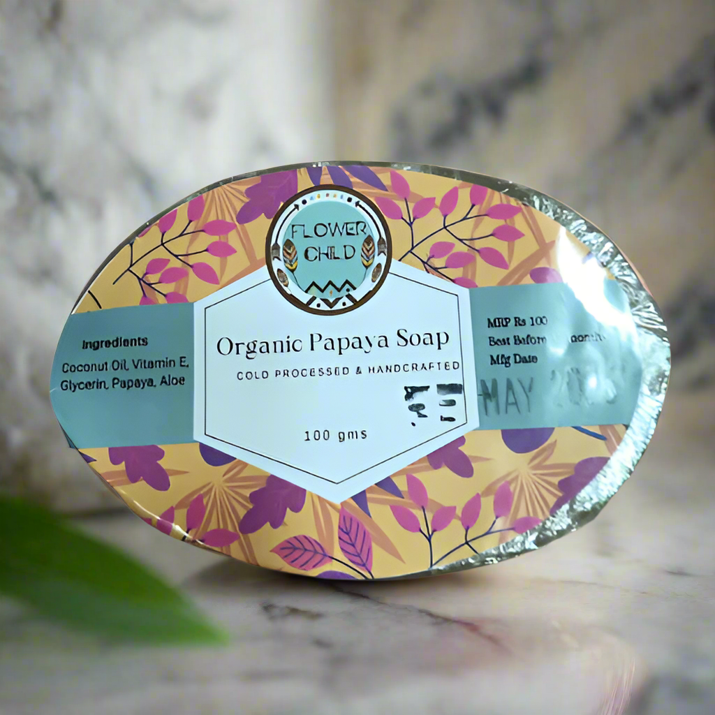 Flowerchild Organic Papaya Soap 100g