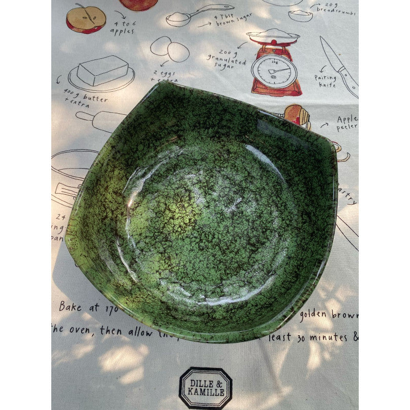 Green texture design serving bowl - The Knot and Bow.