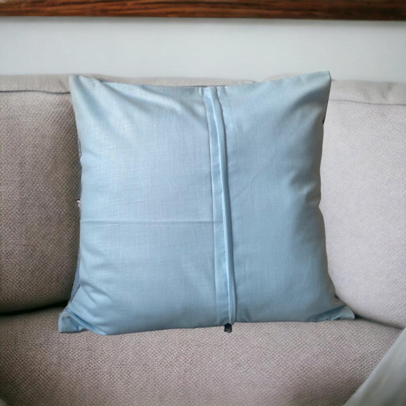 Handmade cushion cover white pattern-koya