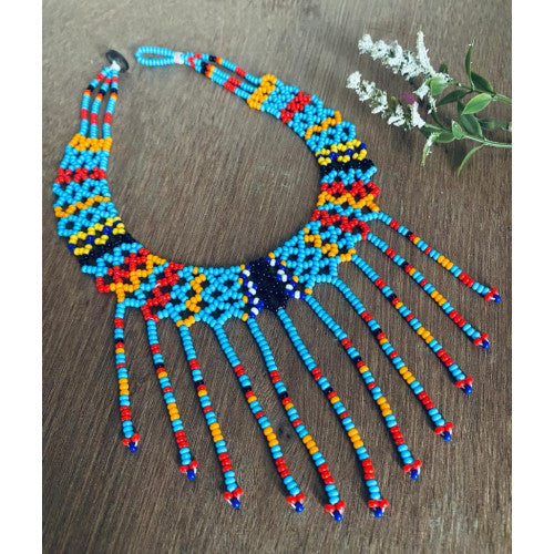 Konyak tribe color neckpiece - Flower Child