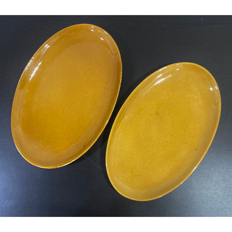 Mustard oval plate (Large) Qty 1pc