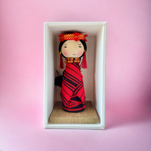SANGTAM girl traditional wooden doll - Ikali's Studio