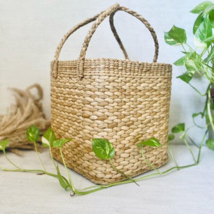 Water-reed Hand crafted double handle storage basket - MM's Collection