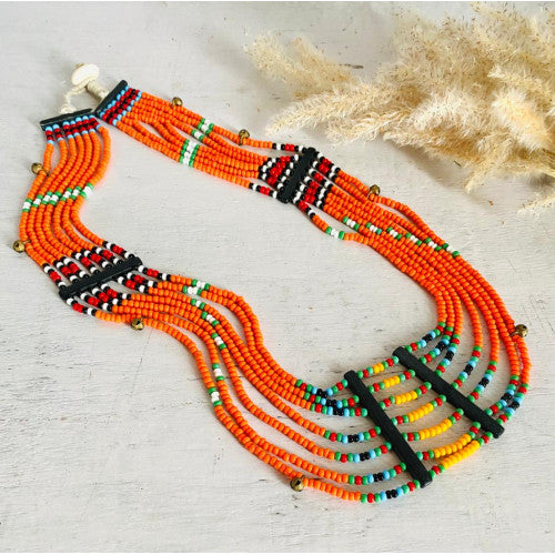 Flower Child - Konyak Traditional Beaded Necklace with multi strands
