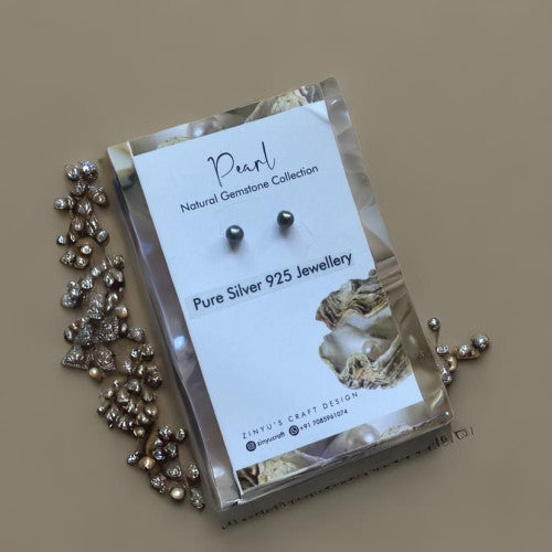 Fresh water pearl with pure silver - Zinyu's Craft Design