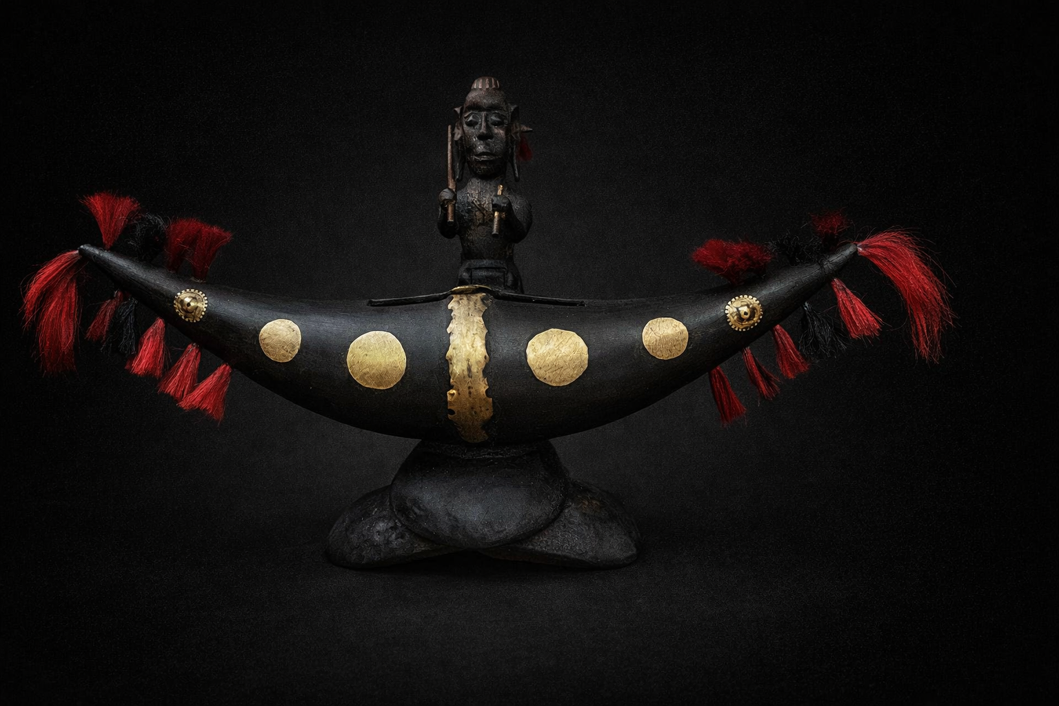 One Naga Warrior Relic Symbol Of Naga Tradition with Mithun Horn Log Drum