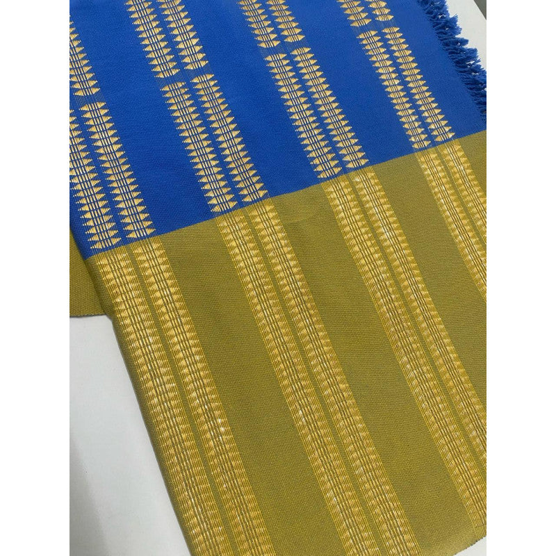 Ethnic inspiration - Blue and Golden designer Loinloom wrap around