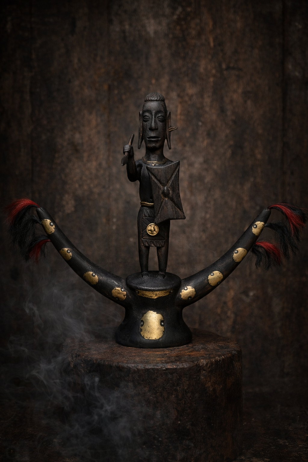 Naga Warrior Relic Symbol Of Naga Tradition with Mithun Horns