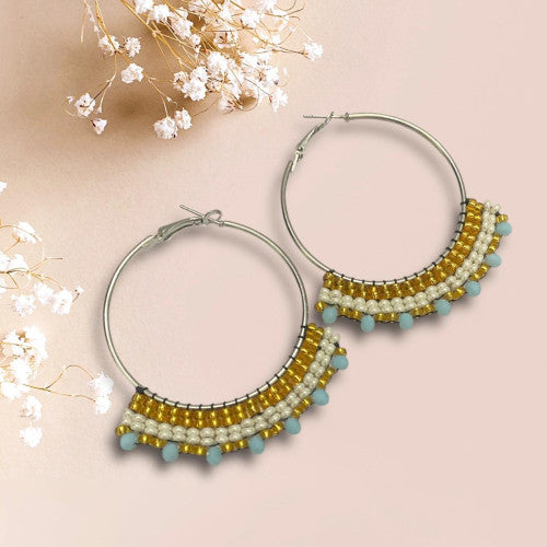 Annie Sakhamo - Glittering Grove Hoops Earring