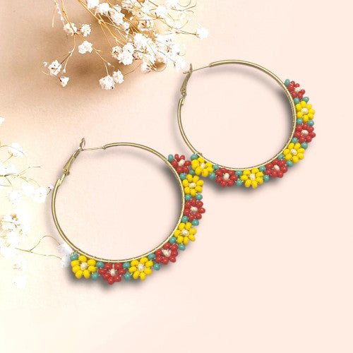 Annie Sakhamo-Colorful Beaded Earrings