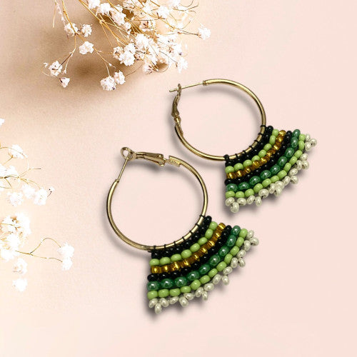 Annie Sakhamo-Vibrant Visions Hoops Earring