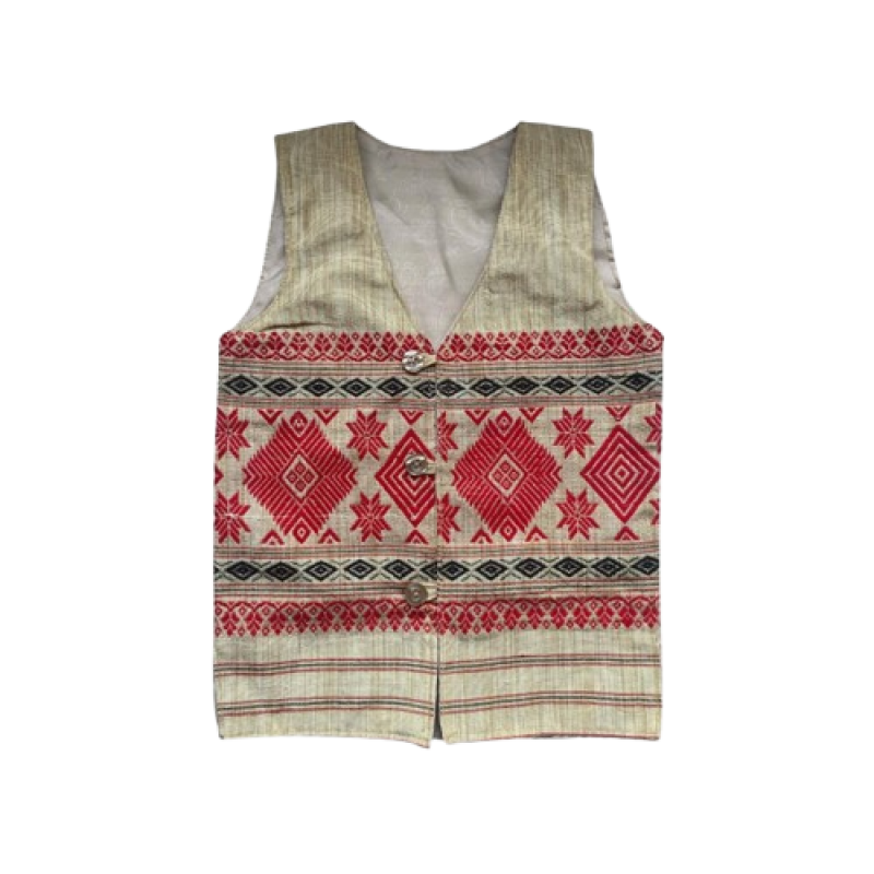 Assamese Waistcoat for Kids-Ethnic Inspiration
