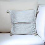 Beige and Red and Blue Loin Loom Cushion Cover - TADI