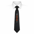 Black Naga single spear mens necktie -Lemten Weaves