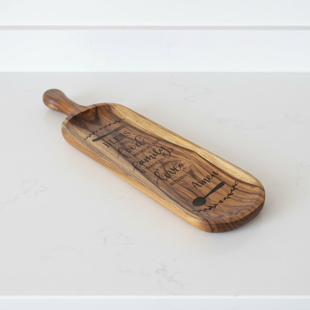 Bless this food long platter - Custom Creations