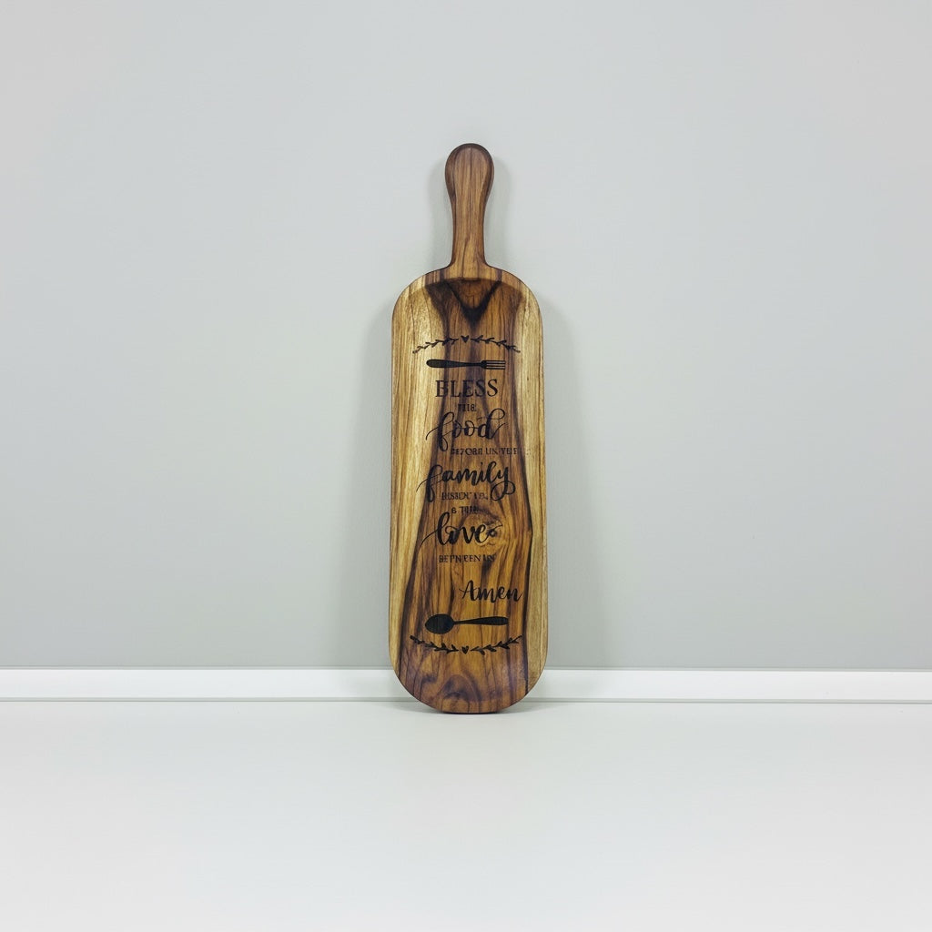 Bless this food long platter - Custom Creations