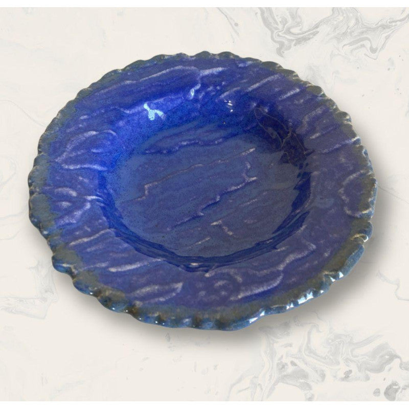 Blue Ceramic Pasta Plate - The Knot and Bow