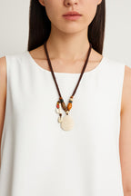 Boho brown cord necklace - Annie Sakhamo