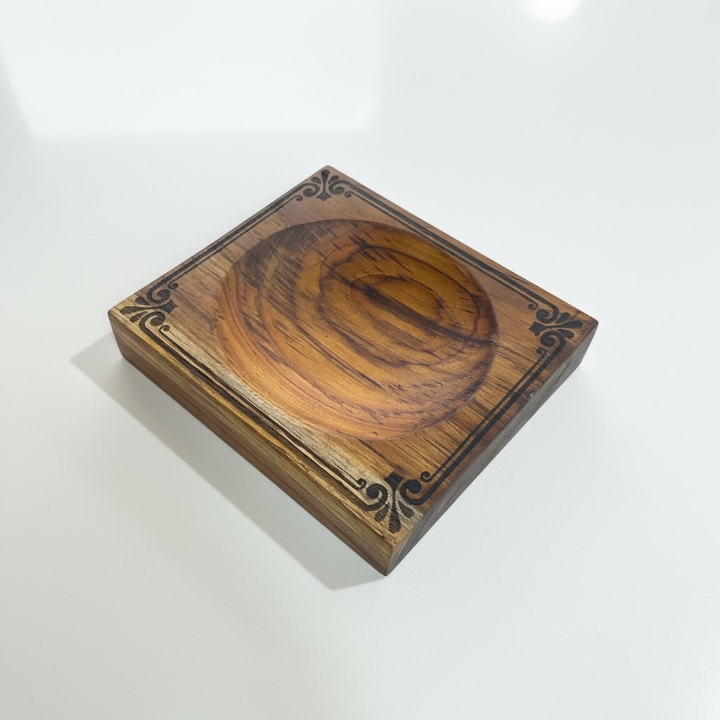 Bowl with border wooden bowl- Custom Creations