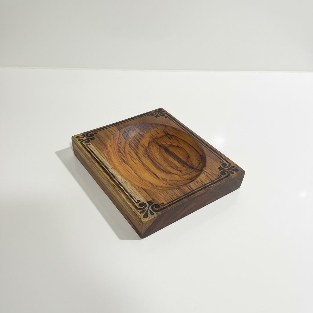 Bowl with border wooden bowl- Custom Creations