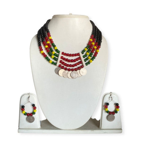 Coins Choker Earing Set - Dimasa Ethnic Collections