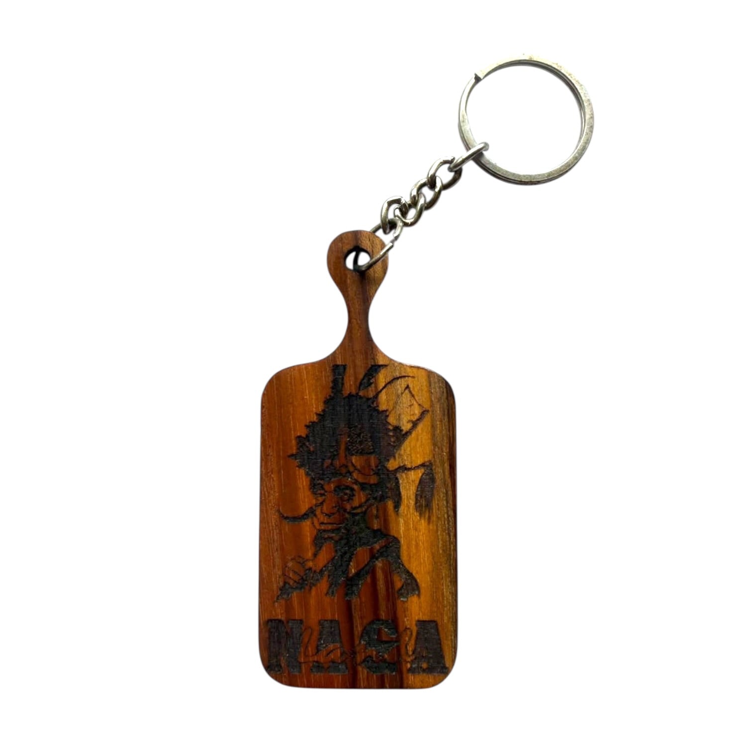 Custom Creation - Naga Headhunder Warrior Paddle wood keychain