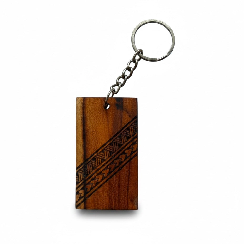 Custom Creation - Naga shawl pattern wood keychain