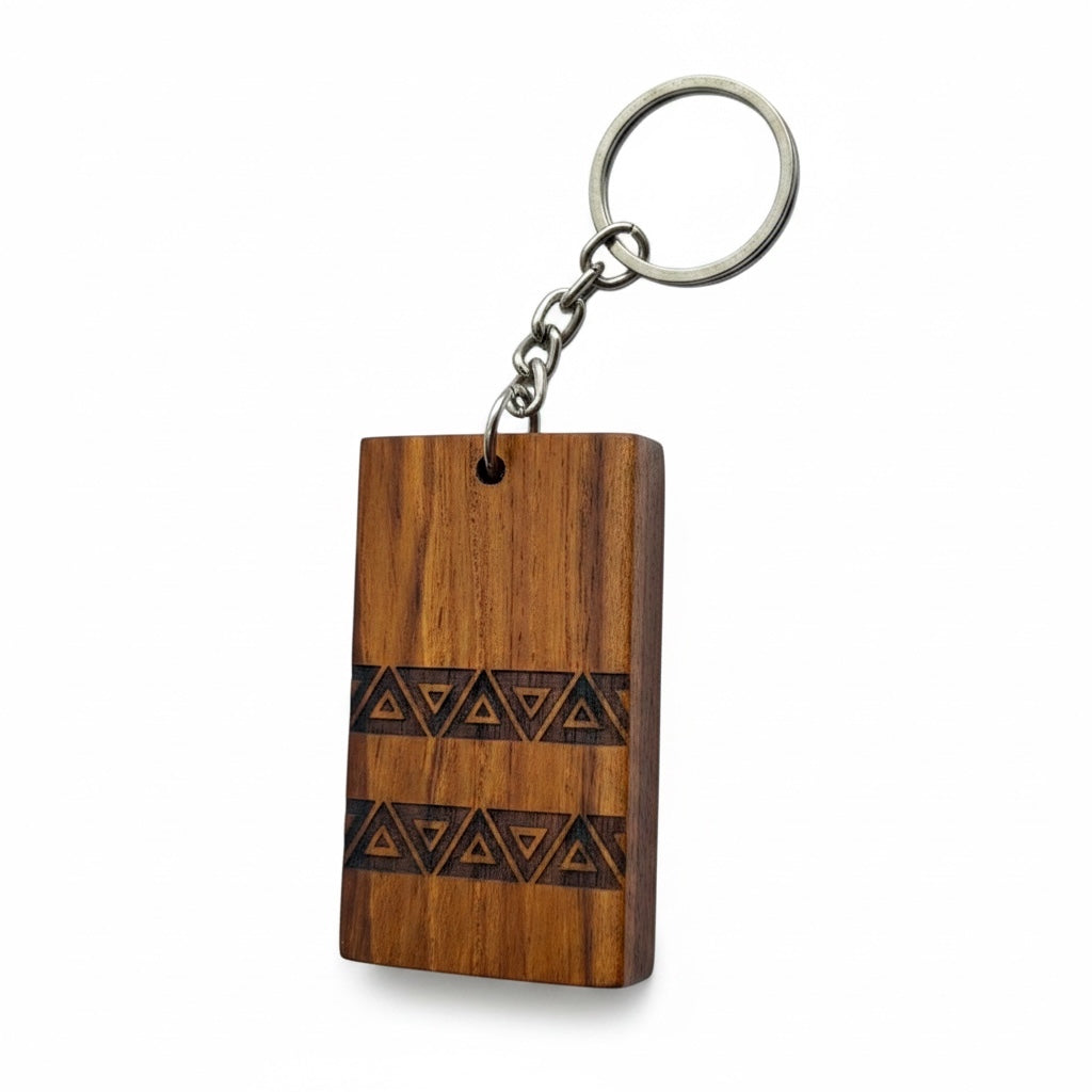 Custom Creation - Naga traingle pattern wooden keychain