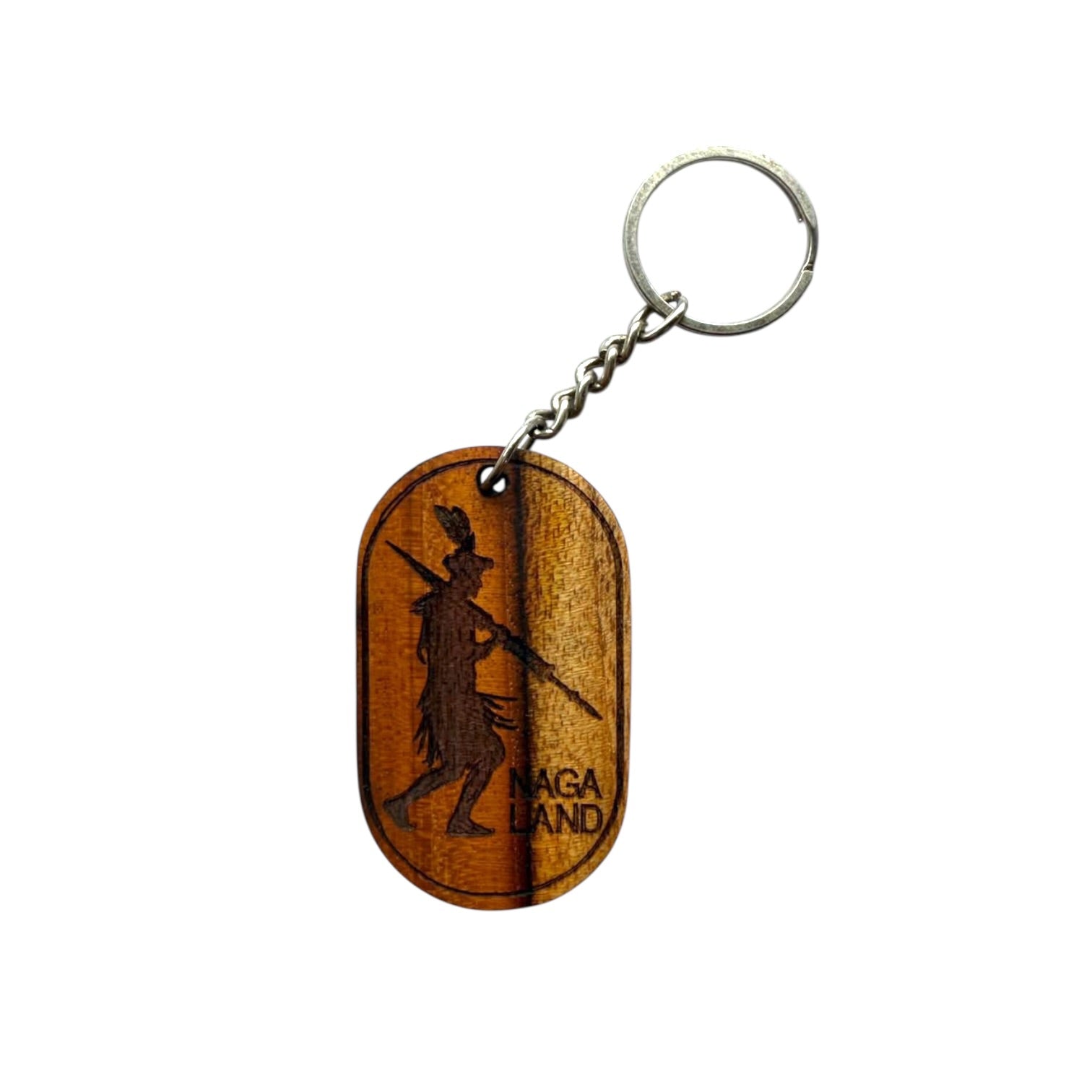 Custom Creation - Naga warrior wood keychain