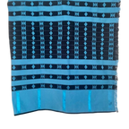 Cyan with Black Loin Loom wraparound - Ethnic Inspirations