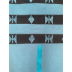 Cyan with Black Loin Loom wraparound - Ethnic Inspirations