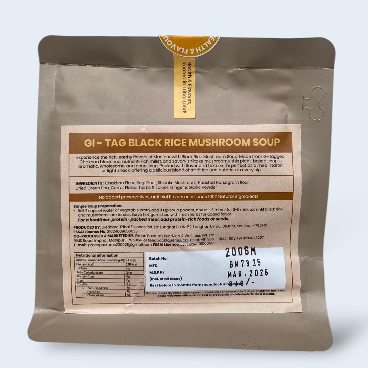 Dieticare - Black rice Mushroom Soup