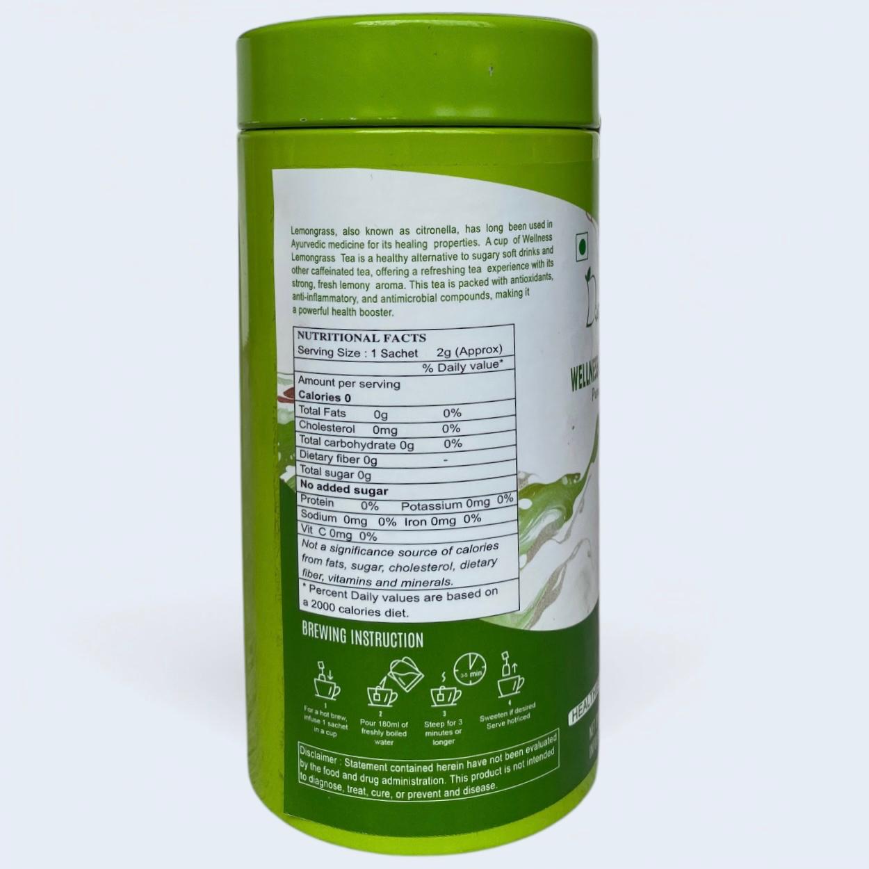 Dieticare- Wellness Lemon Grass Green Tea (Container)