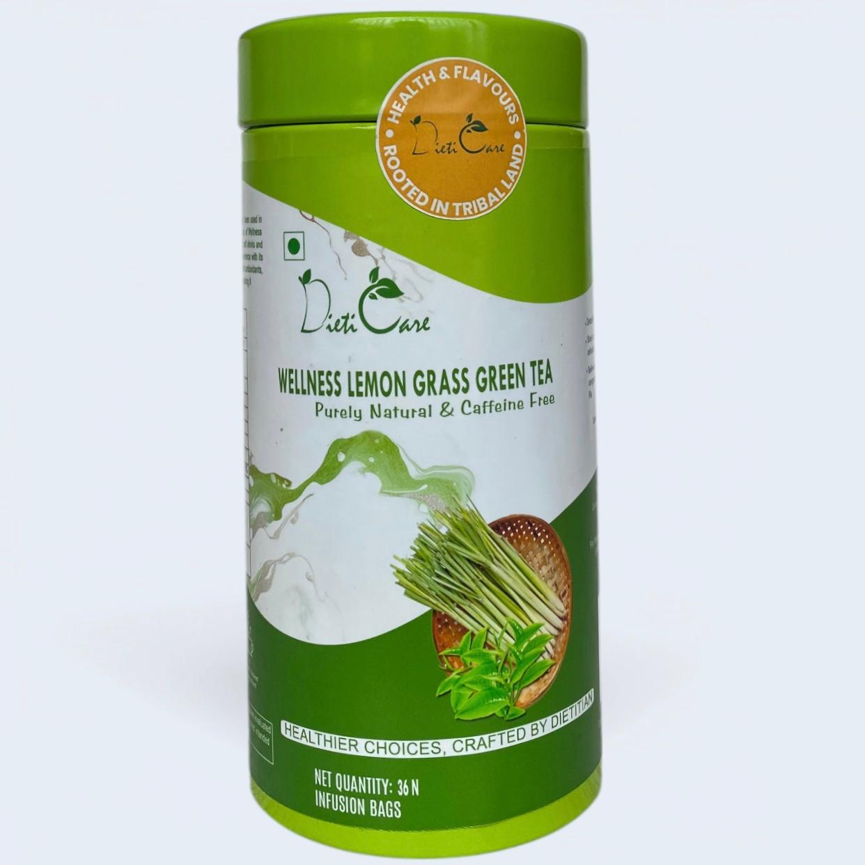 Dieticare- Wellness Lemon Grass Green Tea (Container)