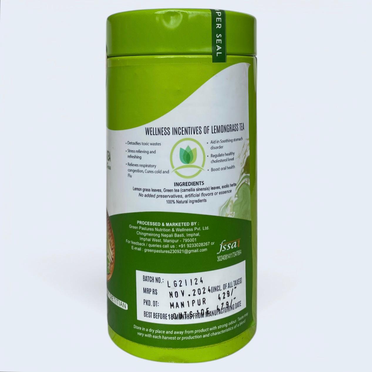 Dieticare- Wellness Lemon Grass Green Tea (Container)