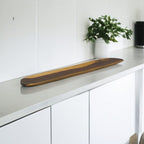 Display Platter Curved Dark Wood Patch Design - Custom Creation