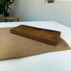 Display Platter Dark Teak Wood Carved Design - Custom Creation
