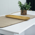 Display Platter Light Wood Curve Design - Custom Creation