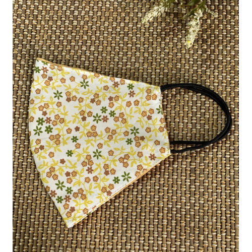Yellow floral face mask