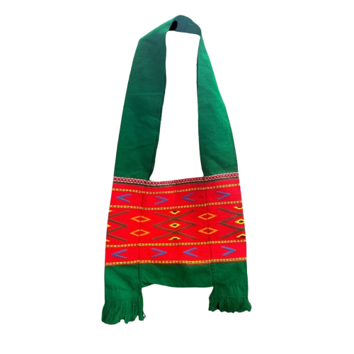 Ethnic Inspiration - Konyak sling bag motif green colour bag