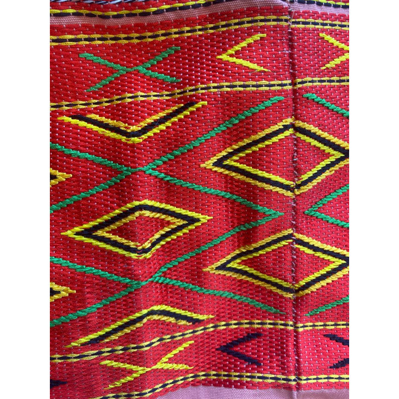 Ethnic Inspiration-Konyak sling bag motif peach colour bag