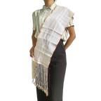 Ethnic Inspirations - Hand Woven Backstrap Loinloom Khiamniungan womens traditional white and red stole M