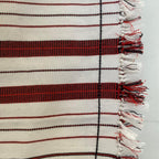 Ethnic Inspirations - Backstrap Loinloom Khiamniungan womens traditional white and red wraparound