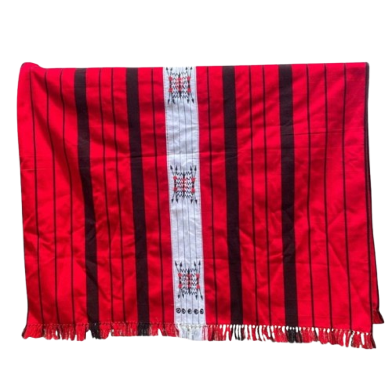 Ethnic Inspirations - Lotha Red men's traditional shawl