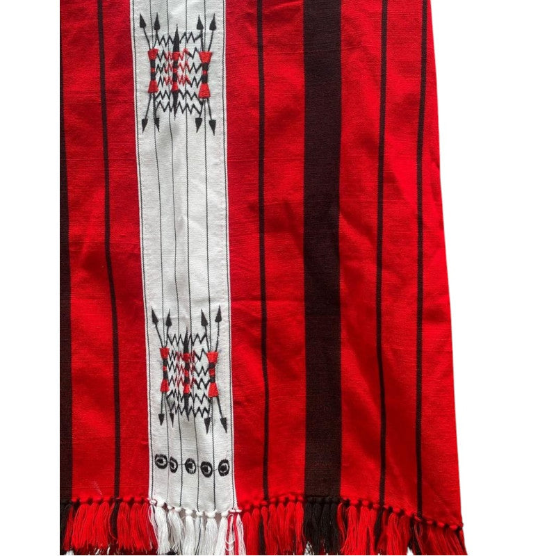 Ethnic Inspirations - Lotha Red men's traditional shawl