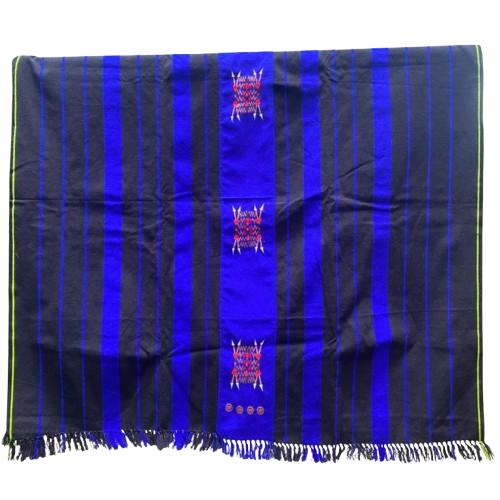 Ethnic Inspirations - Lotha blue men's traditional shawl