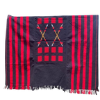 Ethnic Inspirations -Spear motif black and red man Konyak Shawl
